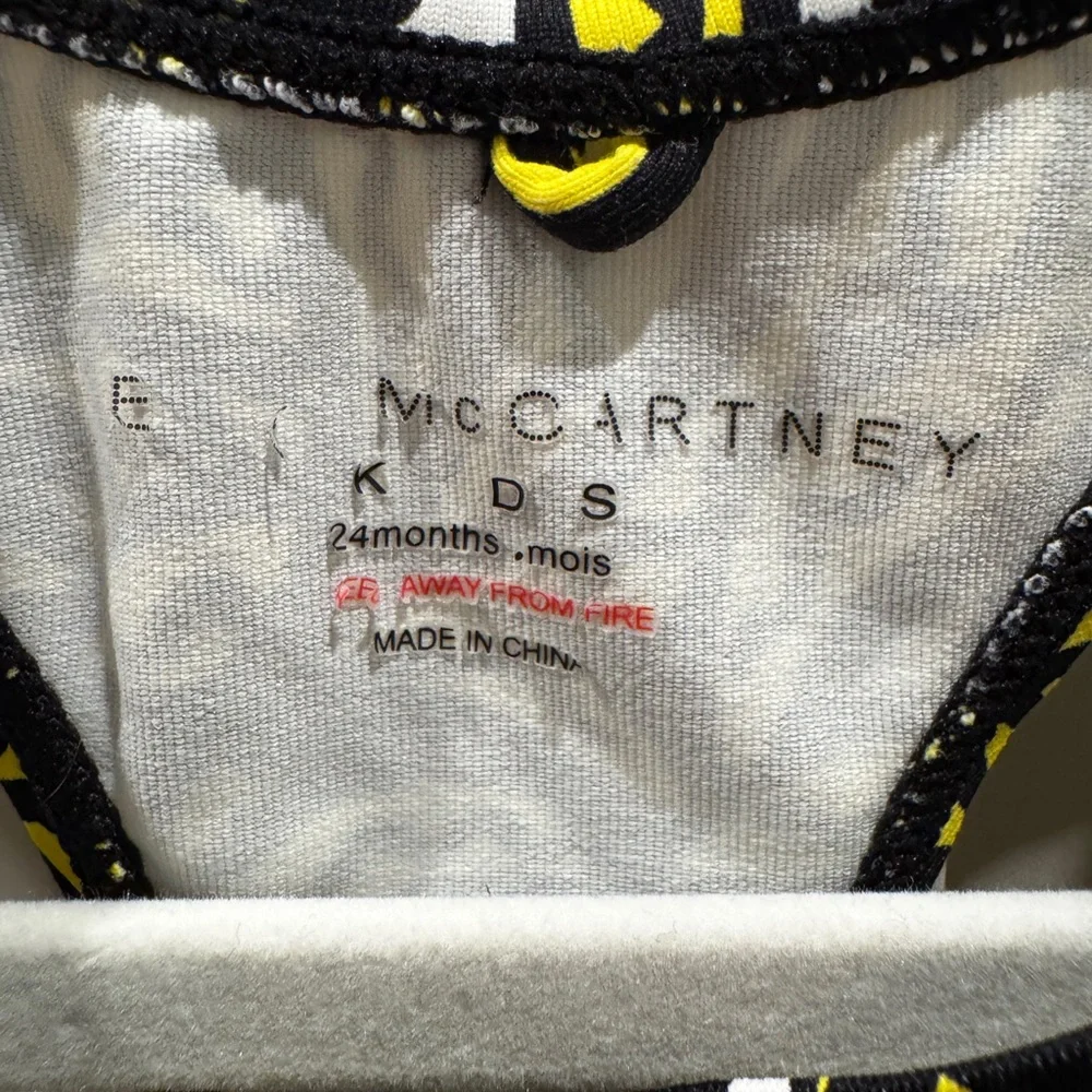 Stella McCartney Kids Yellow & Black Patterned One-Piece Swimsuit